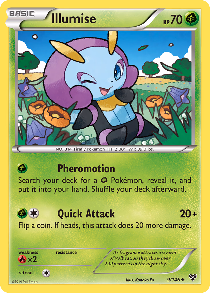 Illumise Pokemon card (9/146, XY)