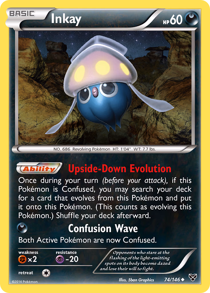 Inkay Pokemon card (74/146, XY)