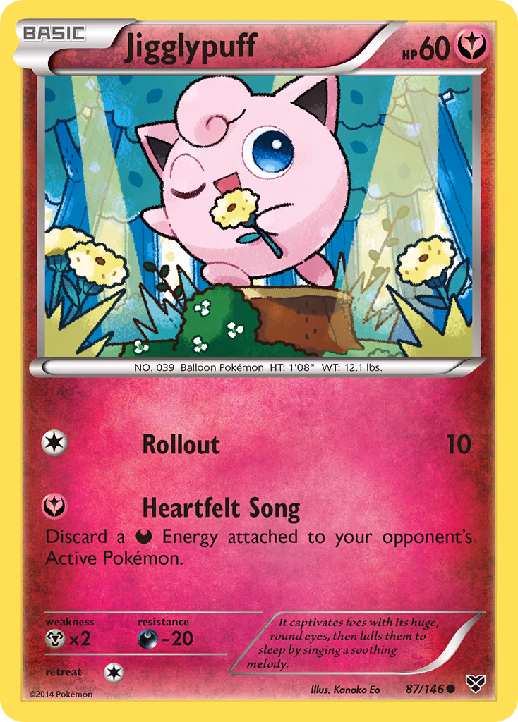 Jigglypuff Pokemon card (87/146, XY)