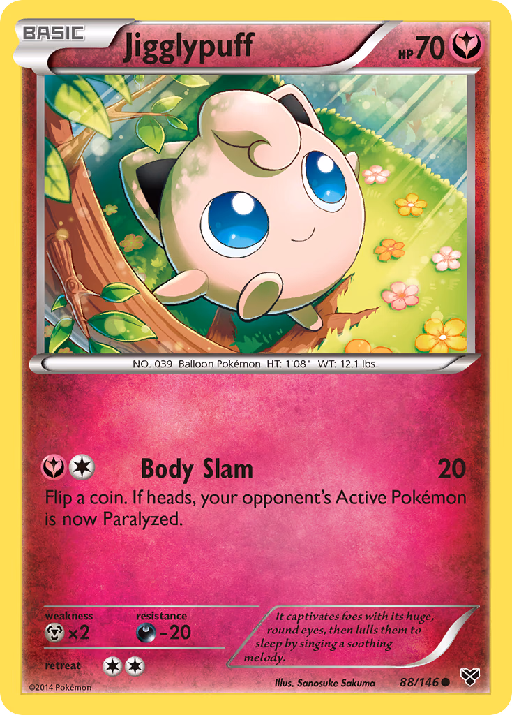 Jigglypuff Pokemon card (88/146, XY)