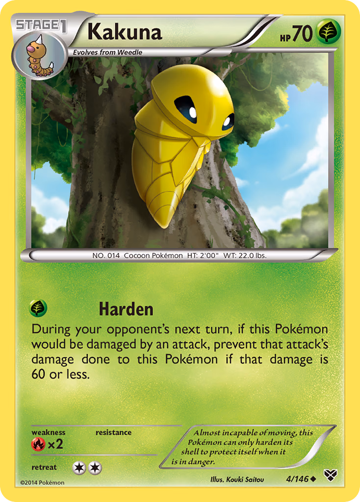 Kakuna Pokemon card (4/146, XY)