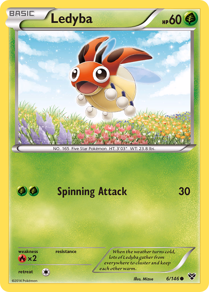 Ledyba Pokemon card (6/146, XY)