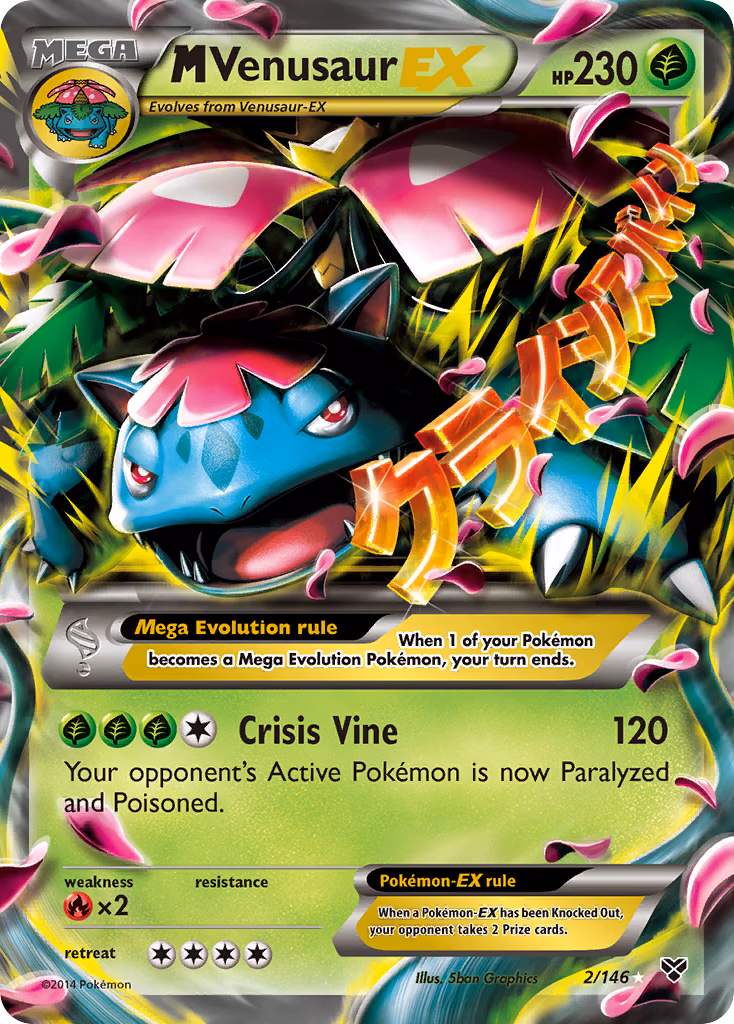M Venusaur-EX Pokemon card (2/146, XY)