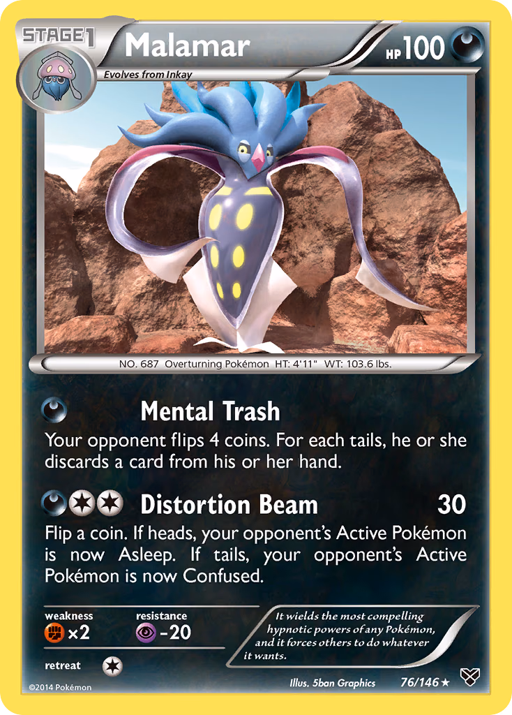 Malamar Pokemon card (76/146, XY)