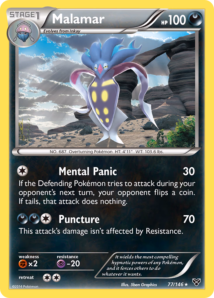 Malamar Pokemon card (77/146, XY)