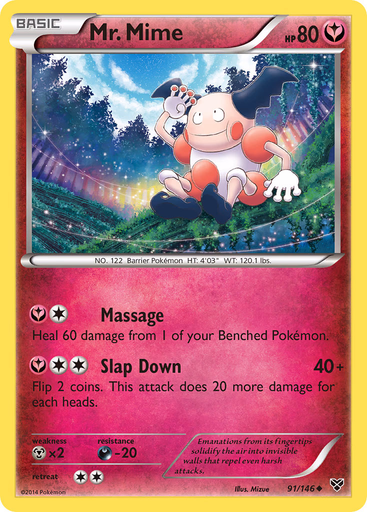 Mr. Mime Pokemon card (91/146, XY)