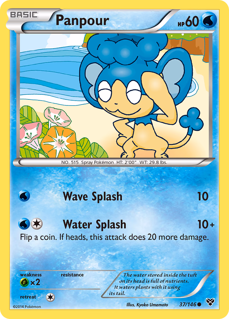 Panpour Pokemon card (37/146, XY)