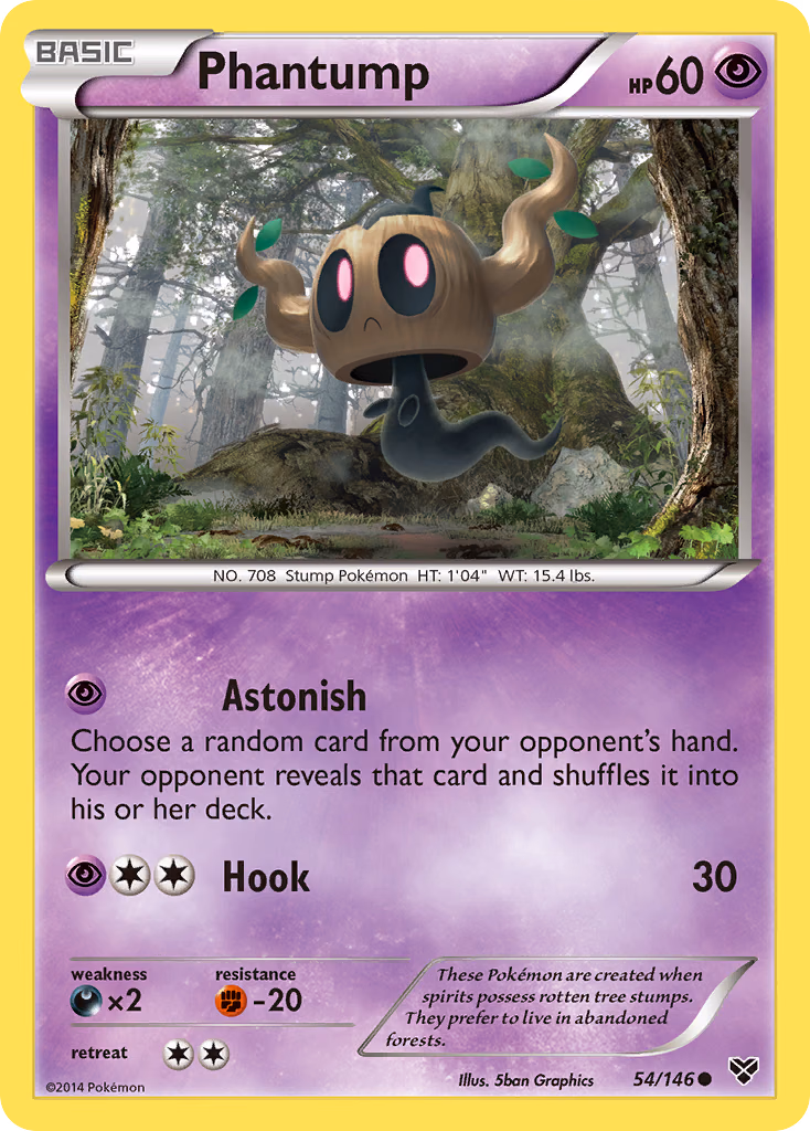 Phantump Pokemon card (54/146, XY)