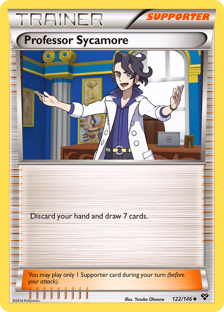 Professor Sycamore Pokemon card (122/146, XY)