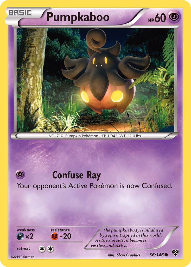 Pumpkaboo Pokemon card (56/146, XY)