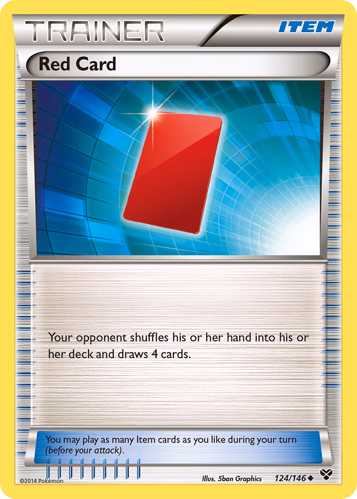 Red Card Pokemon card (124/146, XY)