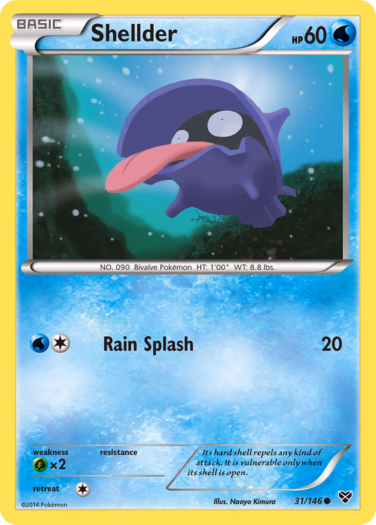 Shellder Pokemon card (31/146, XY)
