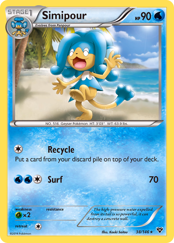 Simipour Pokemon card (38/146, XY)