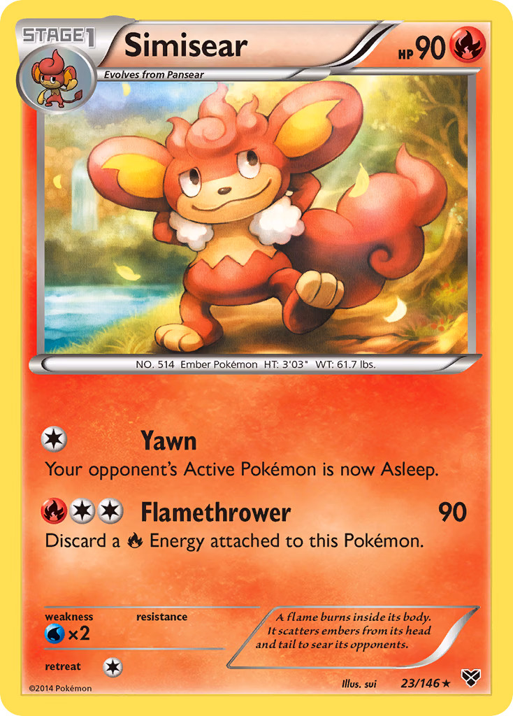 Simisear Pokemon card (23/146, XY)