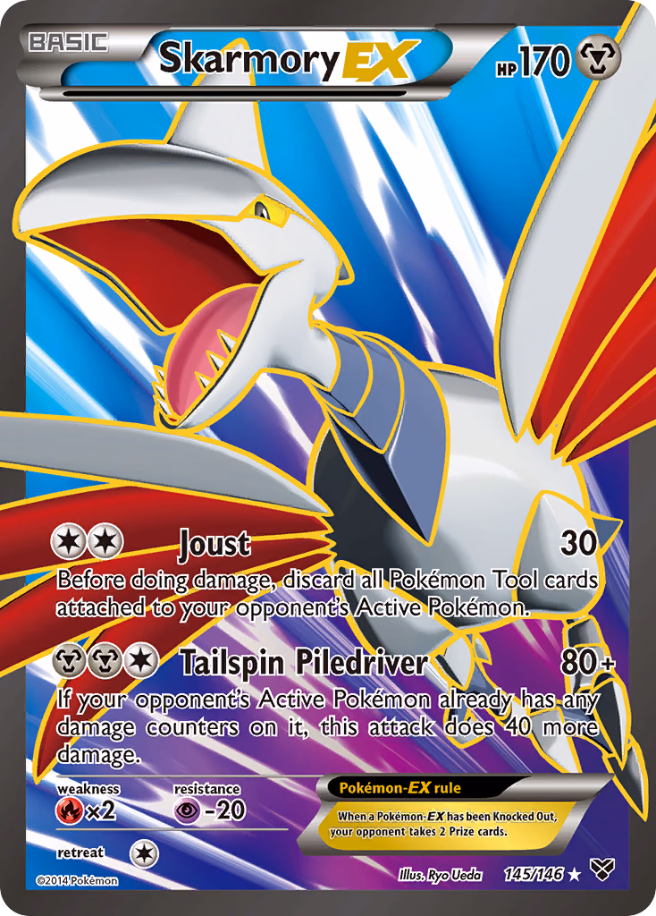 Skarmory-EX Pokemon card (145/146, XY)