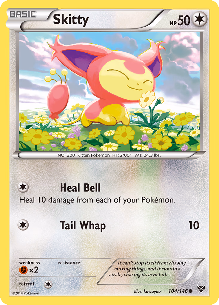 Skitty Pokemon card (104/146, XY)