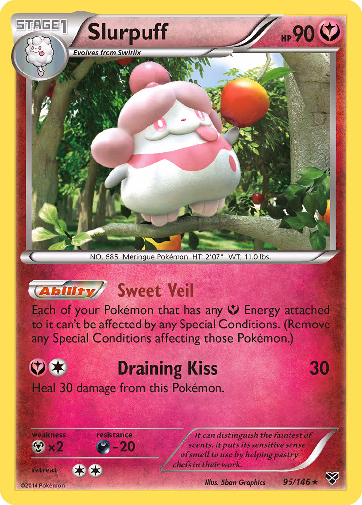 Slurpuff Pokemon card (95/146, XY)