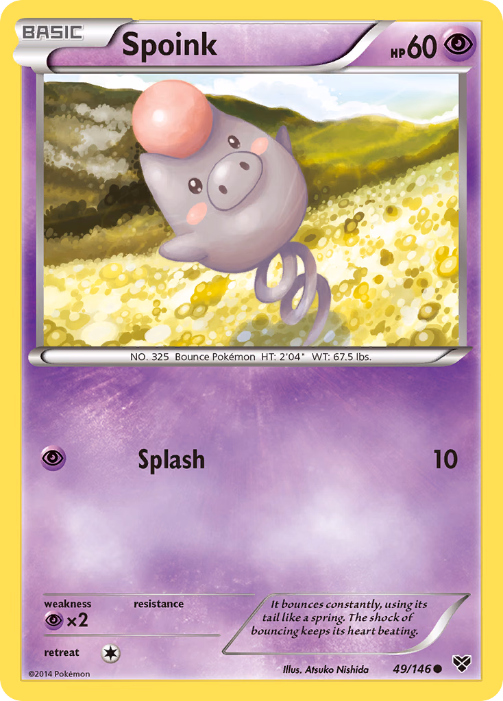 Spoink Pokemon card (49/146, XY)