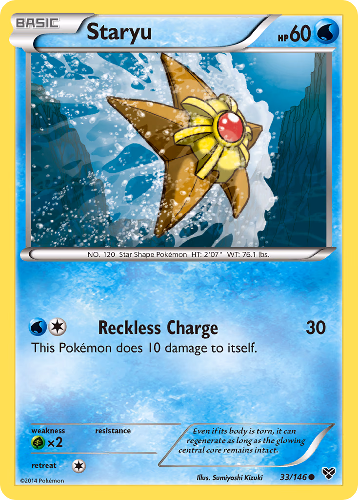 Staryu Pokemon card (33/146, XY)