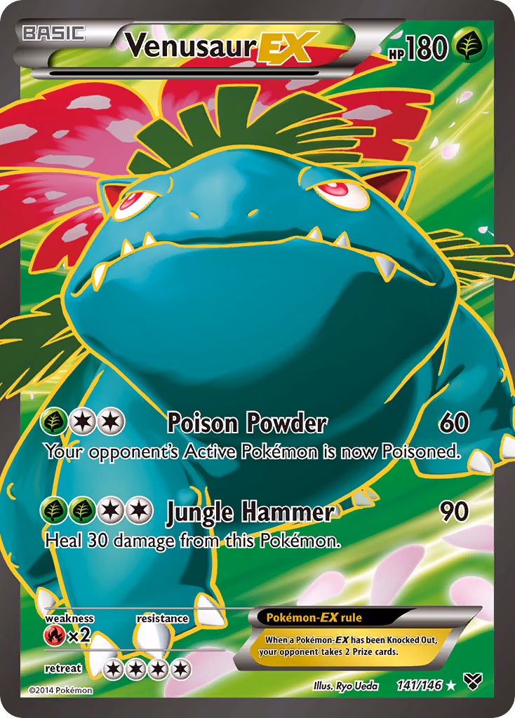 Venusaur-EX Pokemon card (141/146, XY)