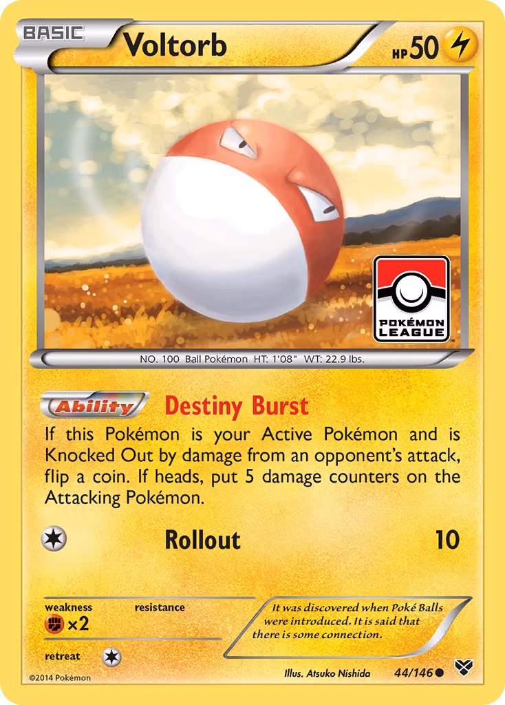 Voltorb Pokemon card (44/146, XY)