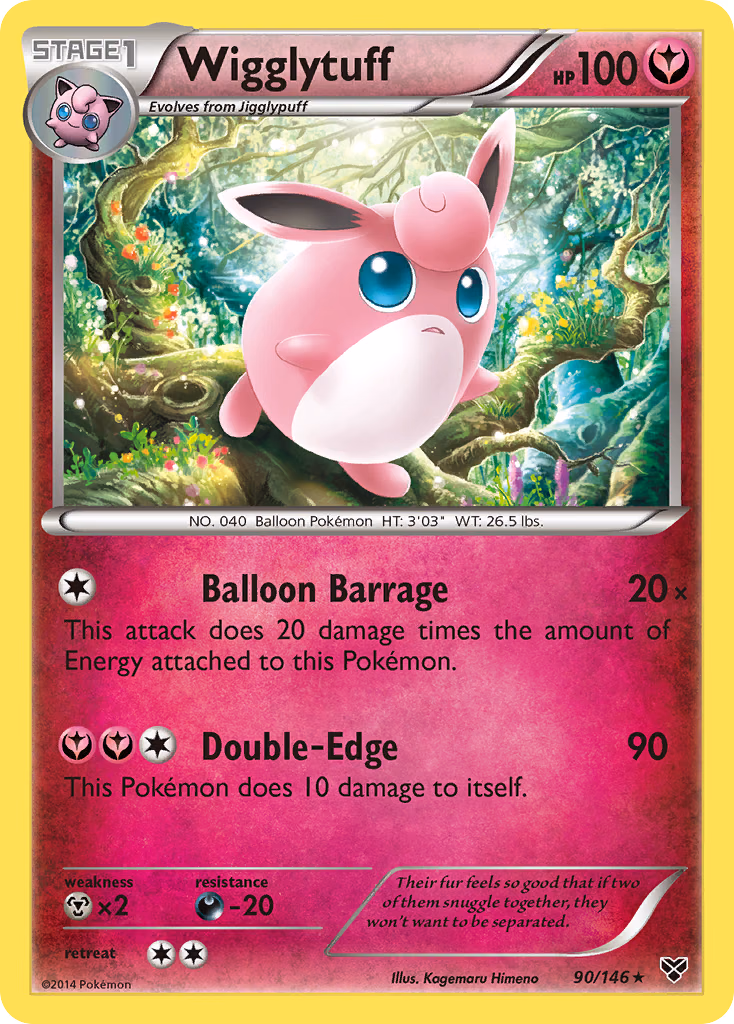 Wigglytuff Pokemon card (90/146, XY)