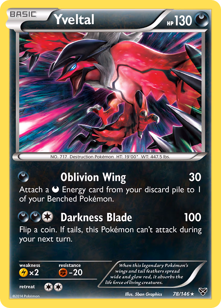Yveltal Pokemon card (78/146, XY)