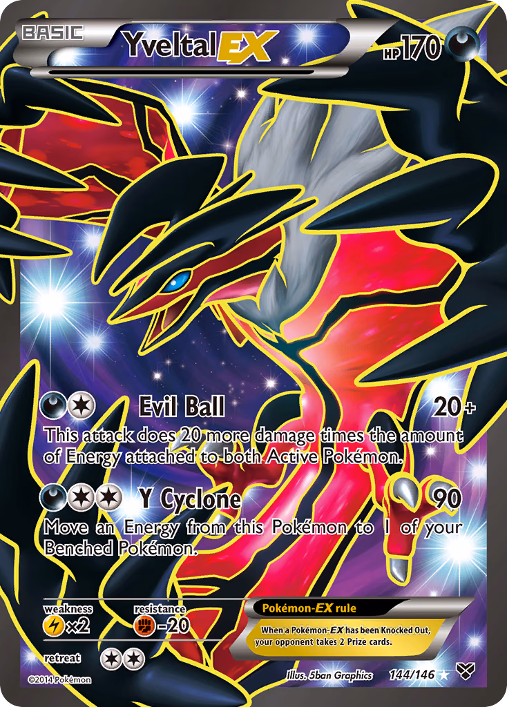 Yveltal-EX Pokemon card (144/146, XY)