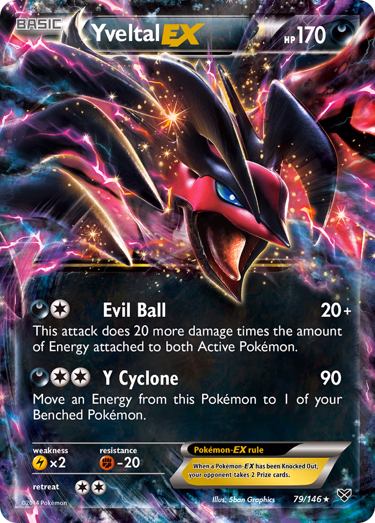 Yveltal-EX Pokemon card (79/146, XY)