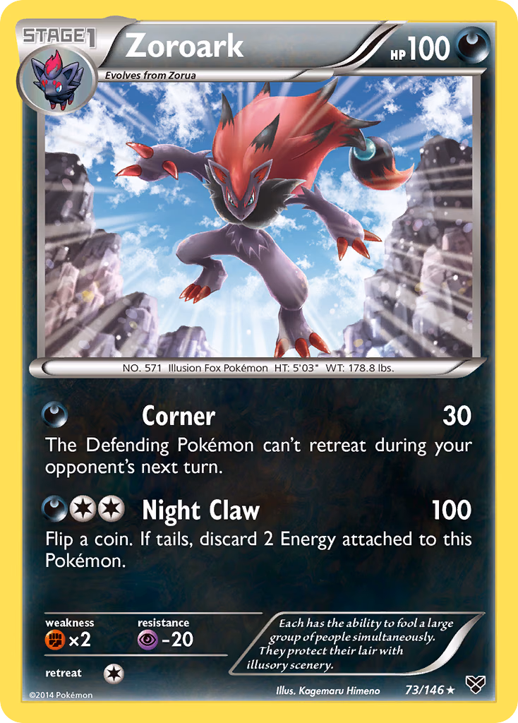 Zoroark Pokemon card (73/146, XY)