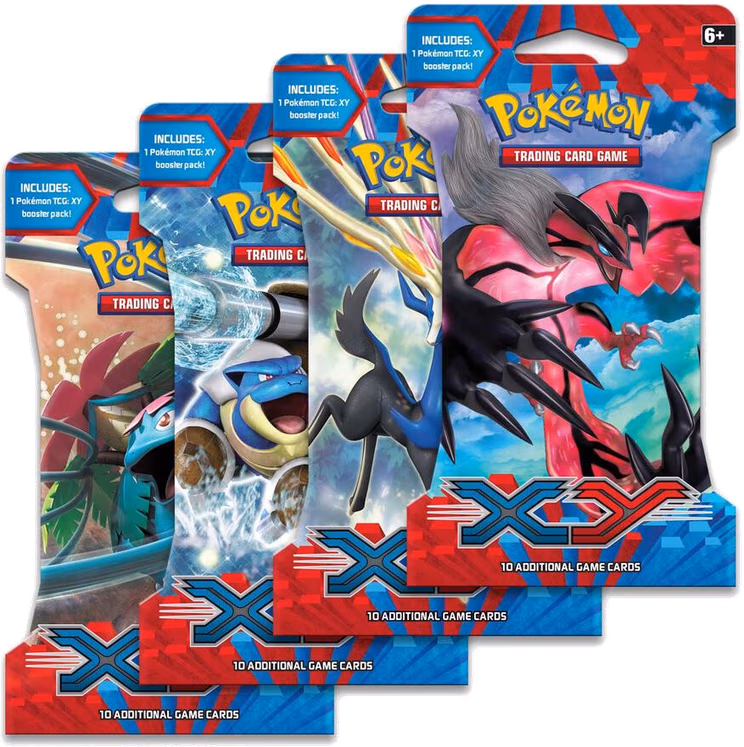 Pokemon XY Sleeved Booster Pack Art Bundle [Set of 4]