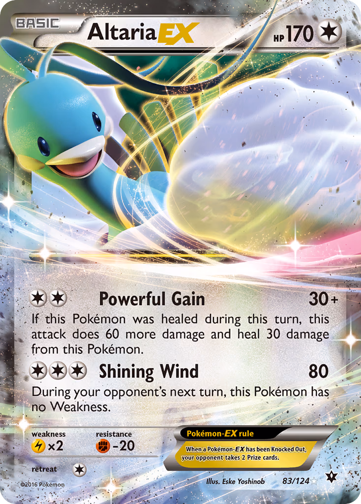 Altaria-EX Pokemon card (83/124, Fates Collide)