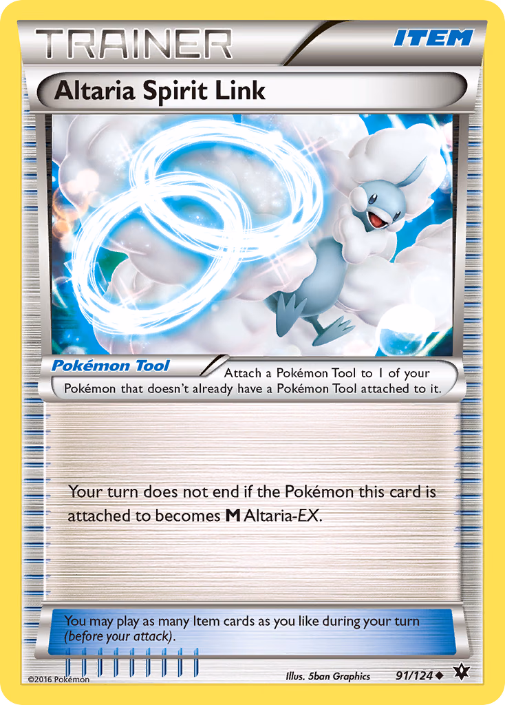 Altaria Spirit Link Pokemon card (91/124, Fates Collide)