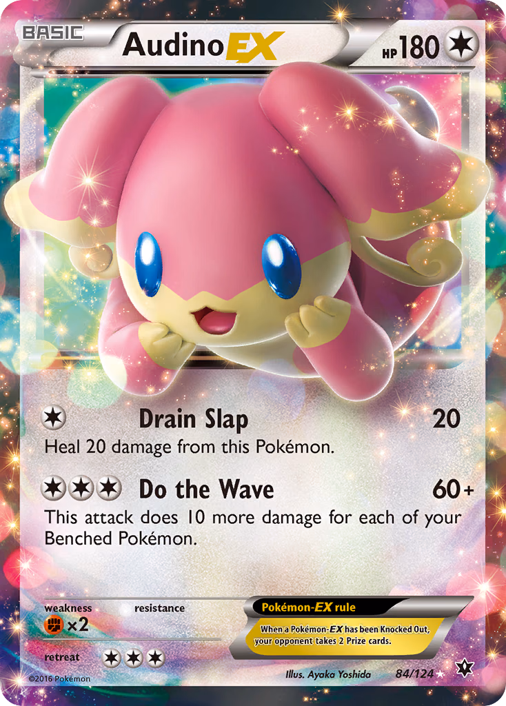 Audino-EX Pokemon card (84/124, Fates Collide)