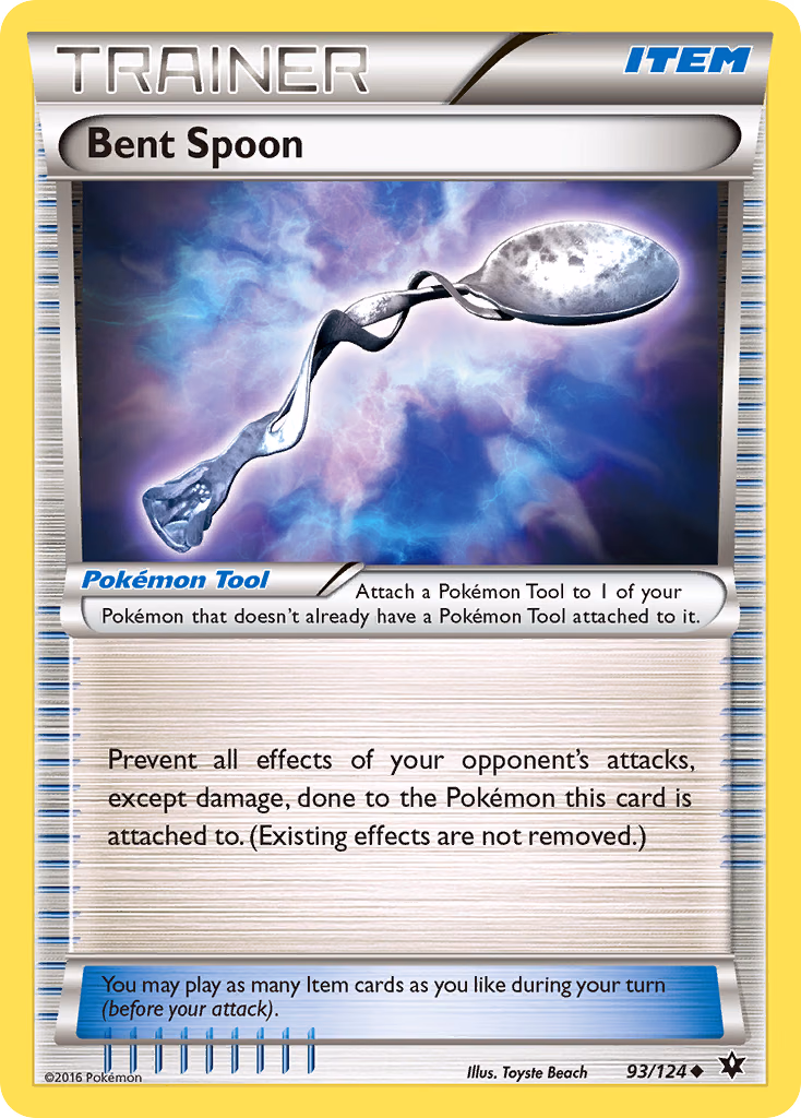 Bent Spoon Pokemon card (93/124, Fates Collide)
