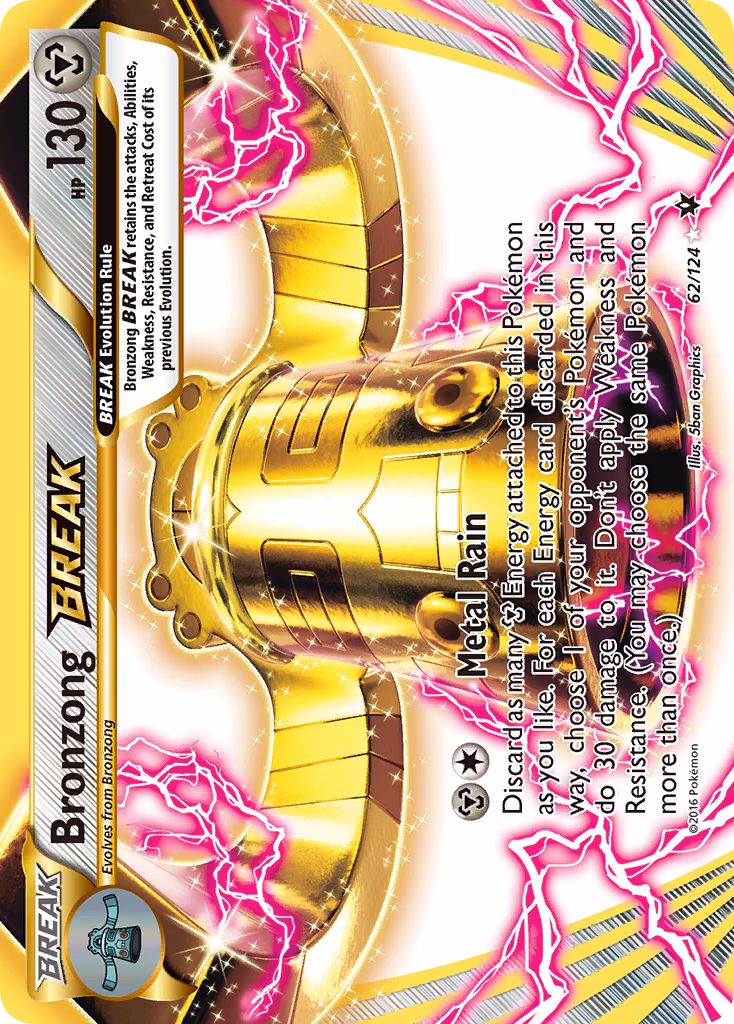 Bronzong BREAK Pokemon card (62/124, Fates Collide)