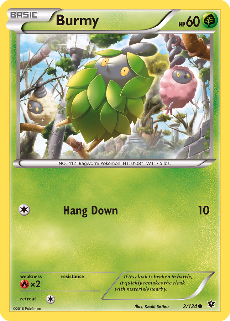 Burmy Pokemon card (2/124, Fates Collide)