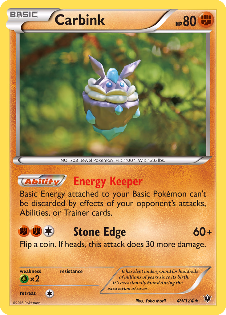 Carbink Pokemon card (49/124, Fates Collide)