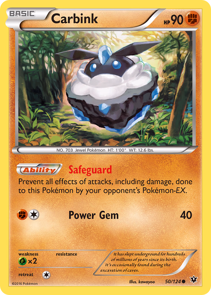 Carbink Pokemon card (50/124, Fates Collide)