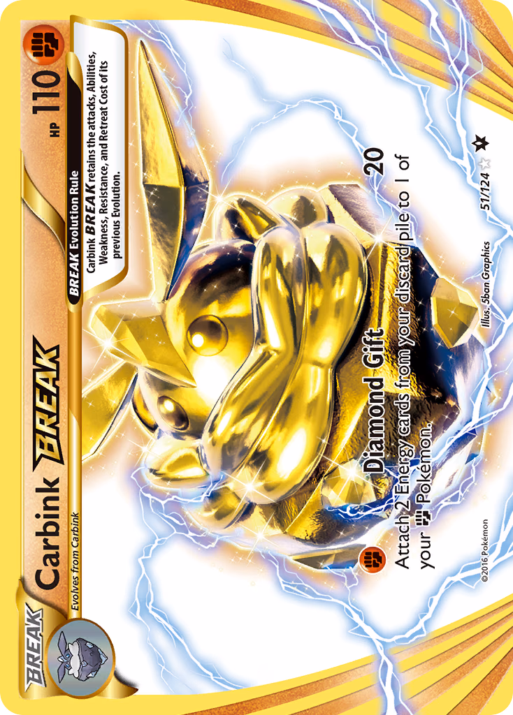 Carbink BREAK Pokemon card (51/124, Fates Collide)