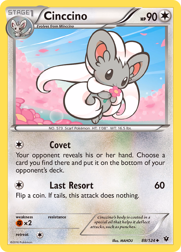 Cinccino Pokemon card (88/124, Fates Collide)