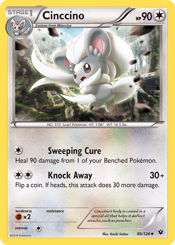 Cinccino Pokemon card (89/124, Fates Collide)