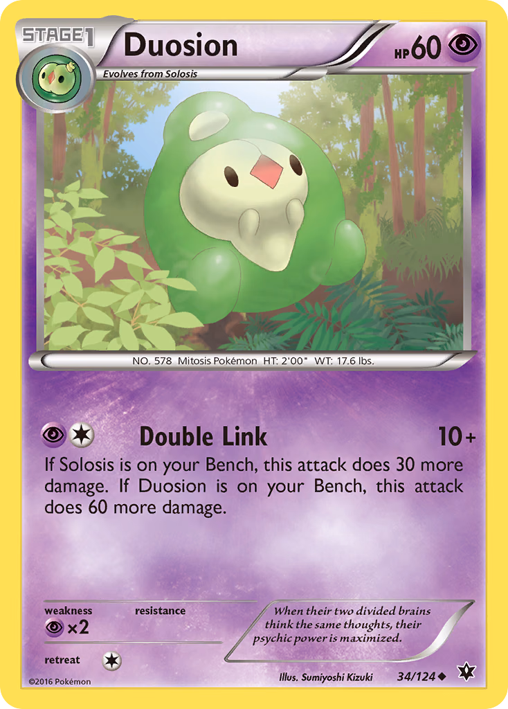 Duosion Pokemon card (34/124, Fates Collide)