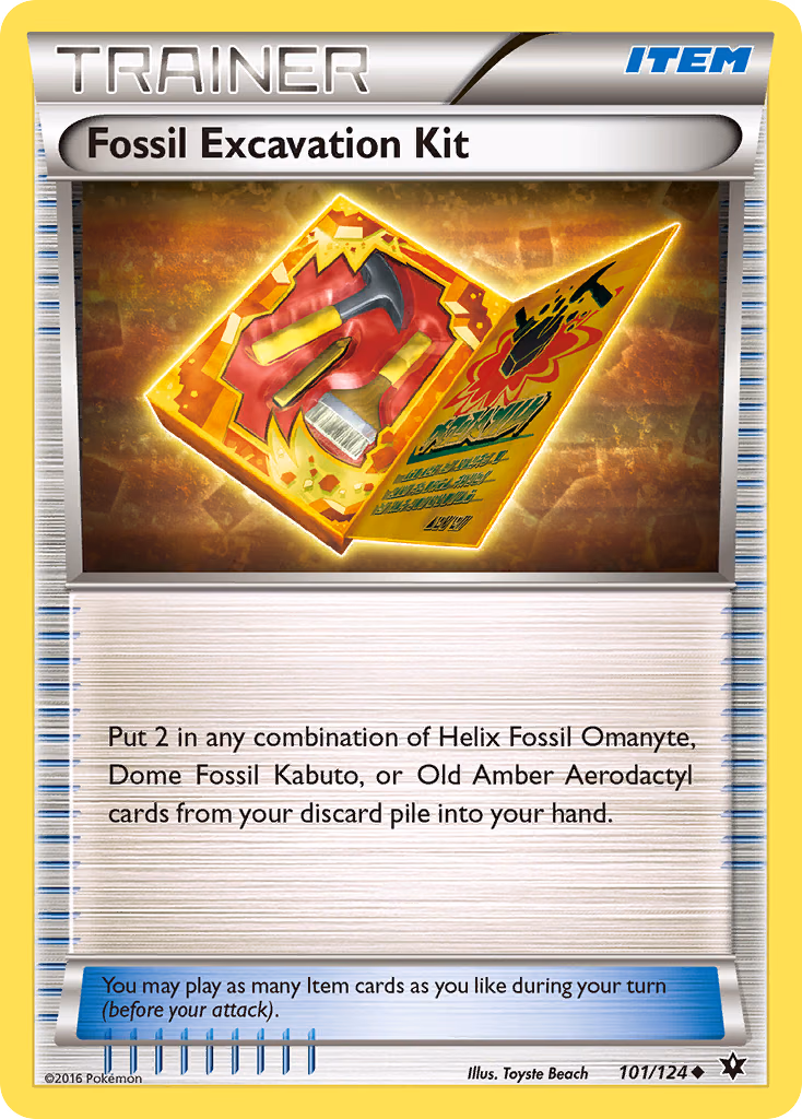 Fossil Excavation Kit Pokemon card (101/124, Fates Collide)