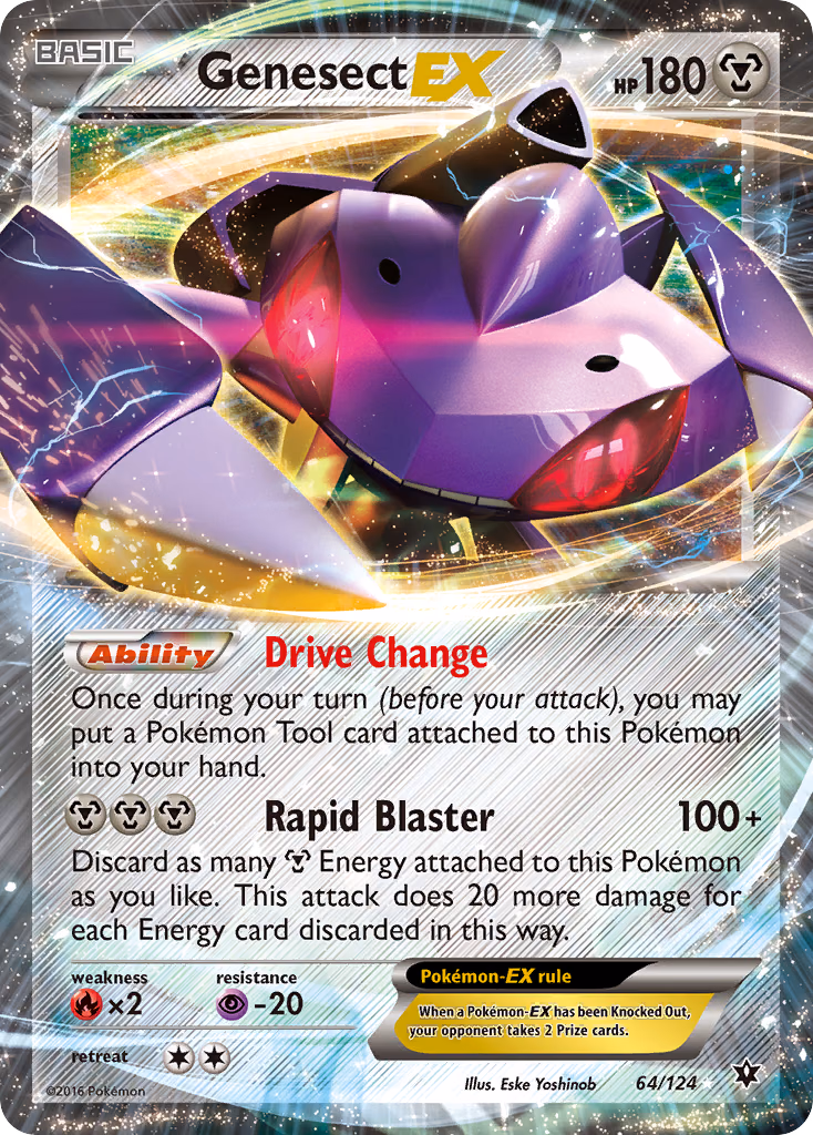 Genesect-EX Pokemon card (64/124, Fates Collide)