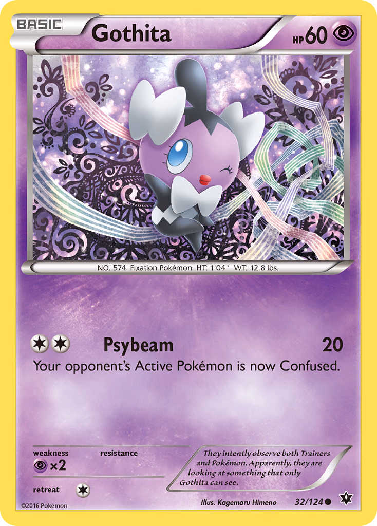 Gothita Pokemon card (32/124, Fates Collide)