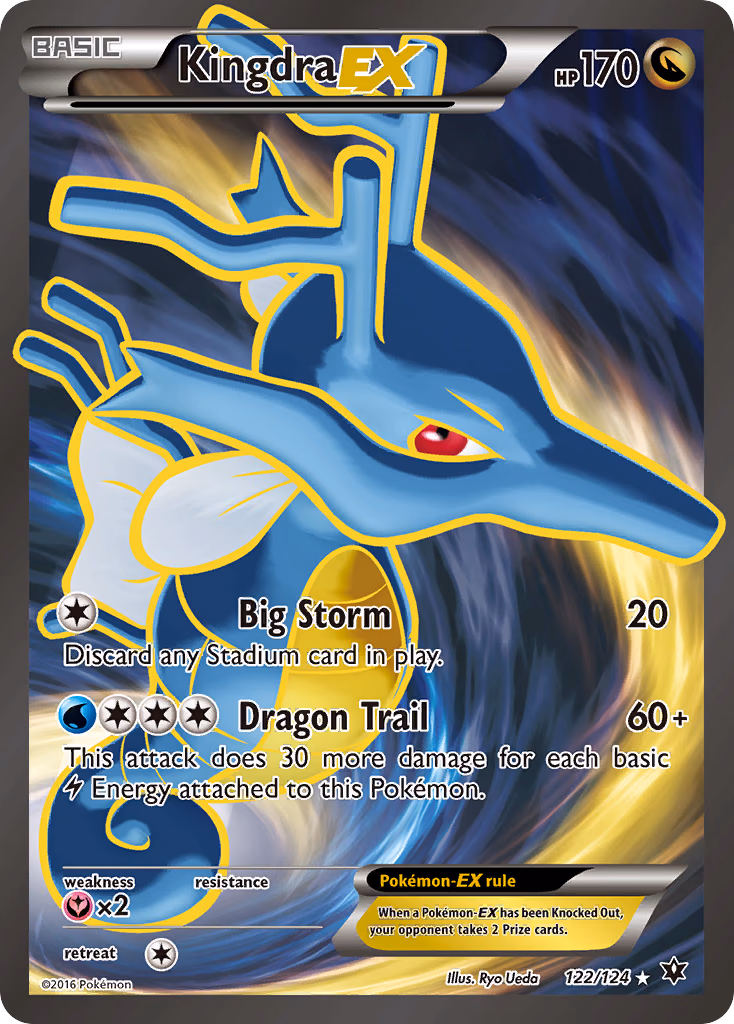Kingdra-EX Pokemon card (122/124, Fates Collide)