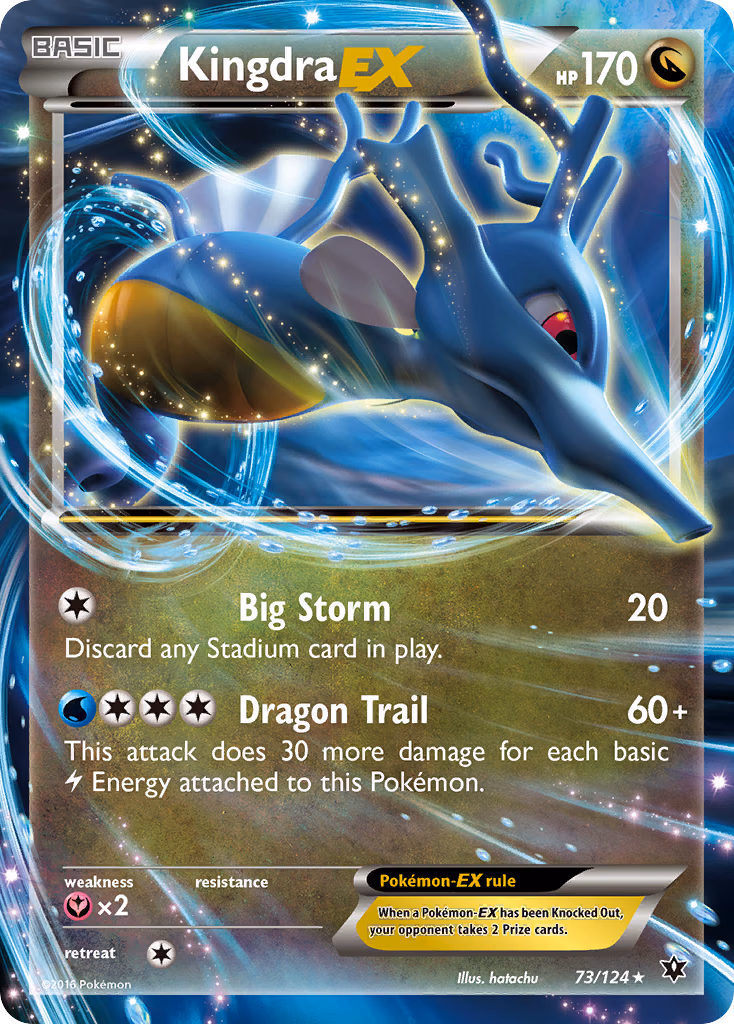 Kingdra-EX Pokemon card (73/124, Fates Collide)