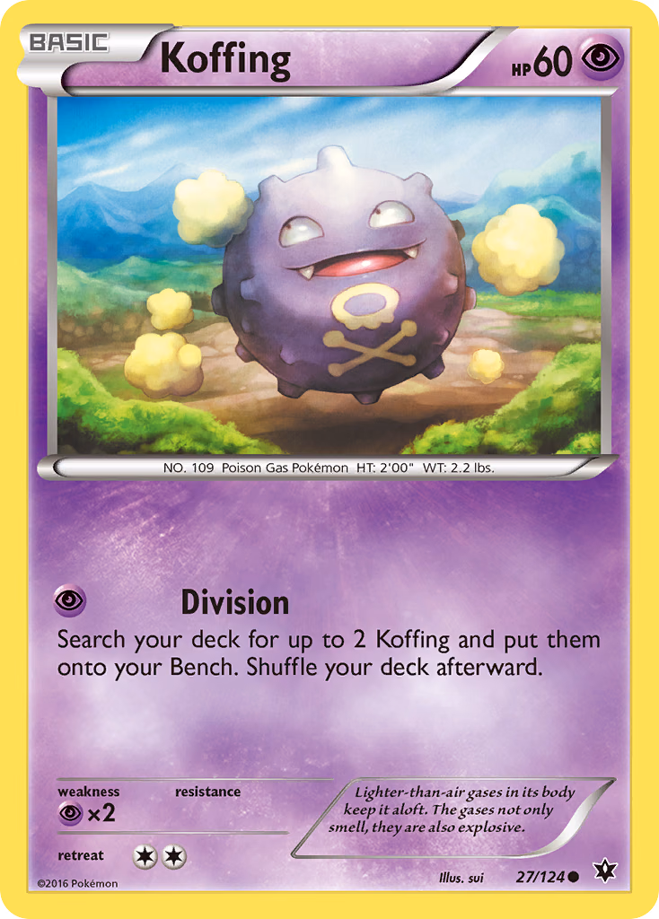 Koffing Pokemon card (27/124, Fates Collide)