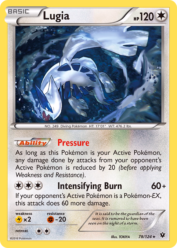 Lugia Pokemon card (78/124, Fates Collide)